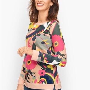 Talbots CREWNECK SWEATSHIRT - PAISLEY